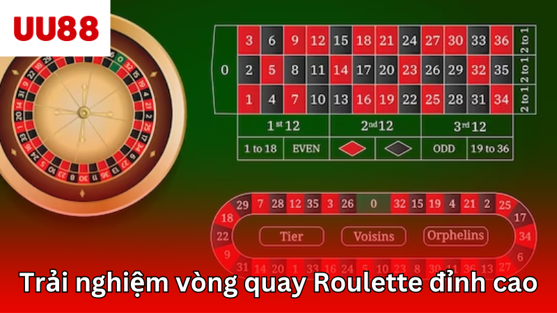 Trải nghiệm vòng quay Roulette đỉnh cao