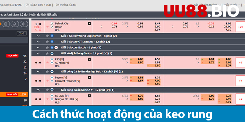 Kèo rung bóng đá - Bí quyết thắng lớn trong mỗi trận đấu